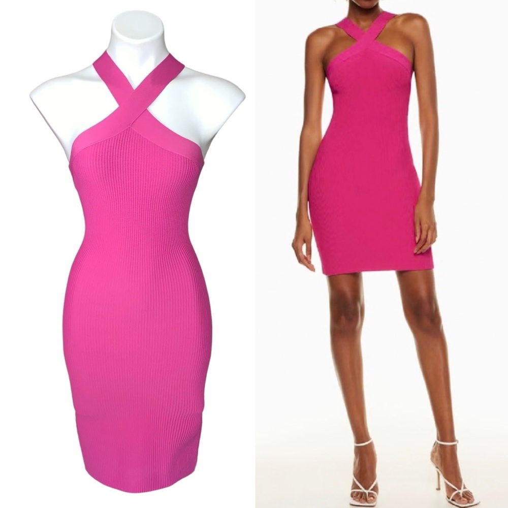 Sincerely Jules Sculpt Knit Criss Cross Dress Bandage Dress